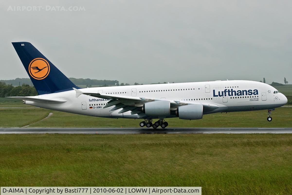 D-AIMA, 2010 Airbus A380-841 C/N 038, First A380 at Vienna