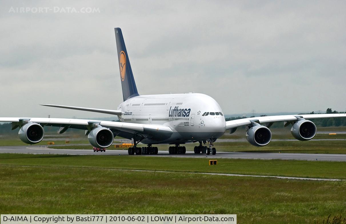 D-AIMA, 2010 Airbus A380-841 C/N 038, First A380 at Vienna