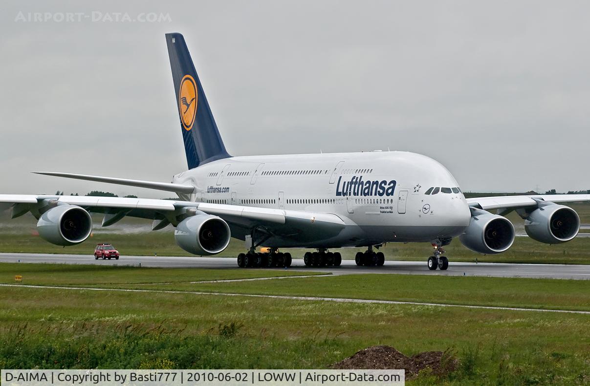D-AIMA, 2010 Airbus A380-841 C/N 038, First A380 at Vienna
