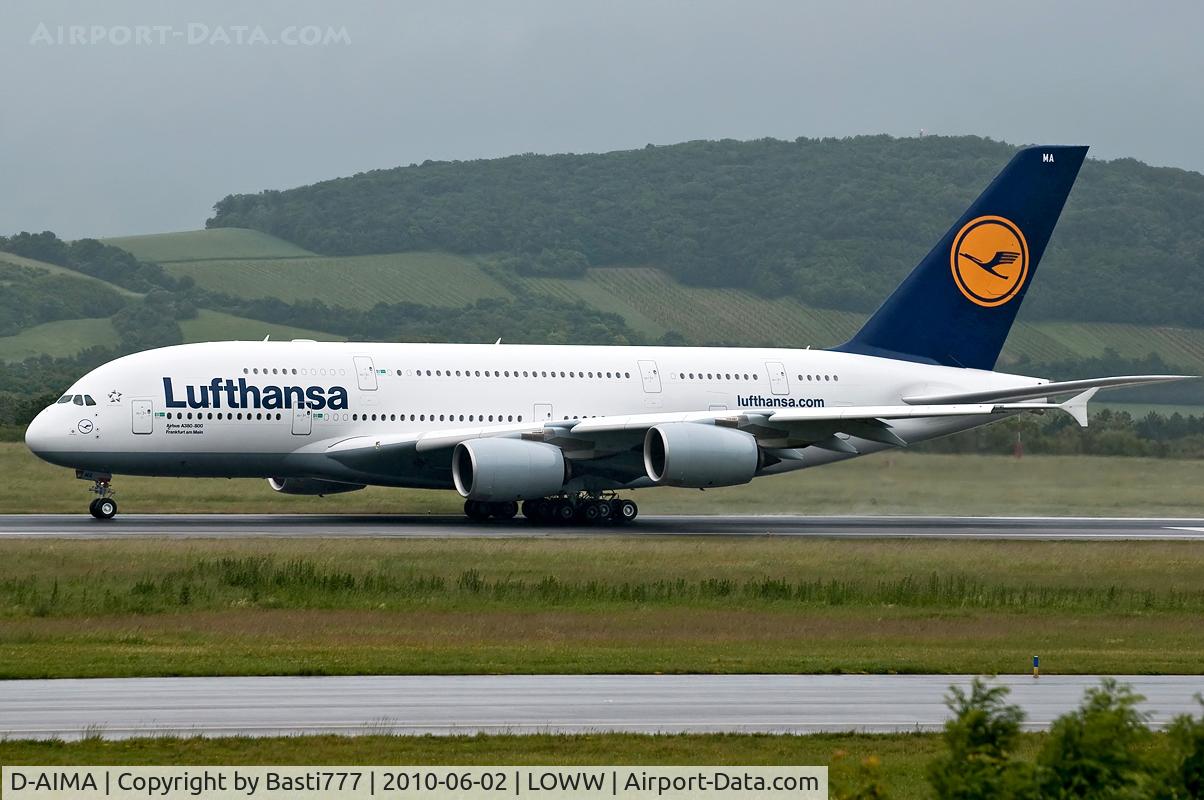 D-AIMA, 2010 Airbus A380-841 C/N 038, First A380 at Vienna
