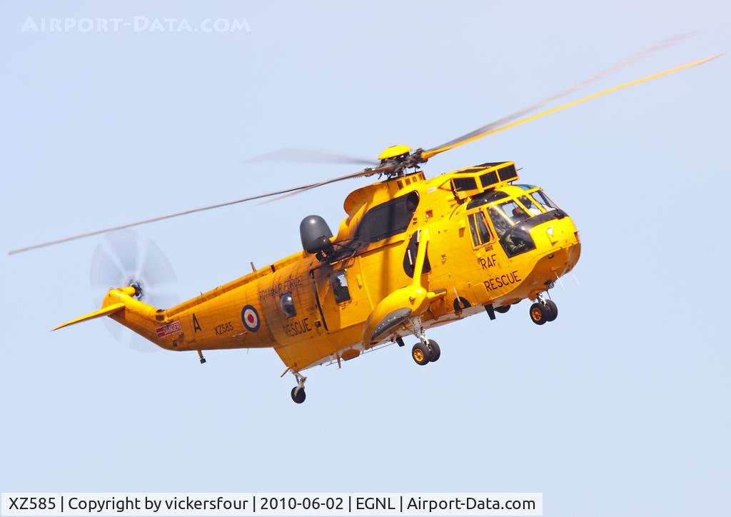 XZ585, 1977 Westland Sea King HAR.3 C/N WA851, Royal Air Force. Operated by 22 Squadron, 'C' Flight, coded 'A'.