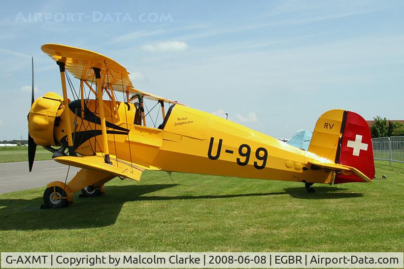 G-AXMT, 1938 Bucker Bu-133C Jungmeister C/N 46, Doflug Bu-133C Jungmeister at Breighton Airfield in 2008.