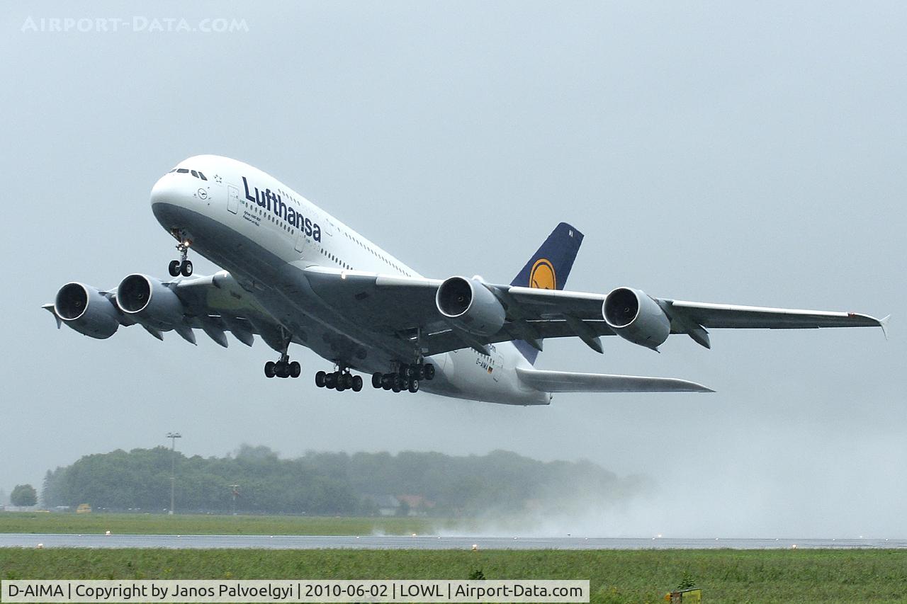 D-AIMA, 2010 Airbus A380-841 C/N 038, Lufthansa Airbus A380-841 departure to EDDM/MUC