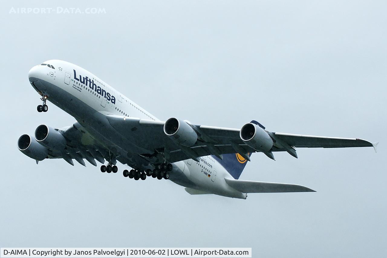 D-AIMA, 2010 Airbus A380-841 C/N 038, Lufthansa Airbus A380-841 departure to EDDM/MUC