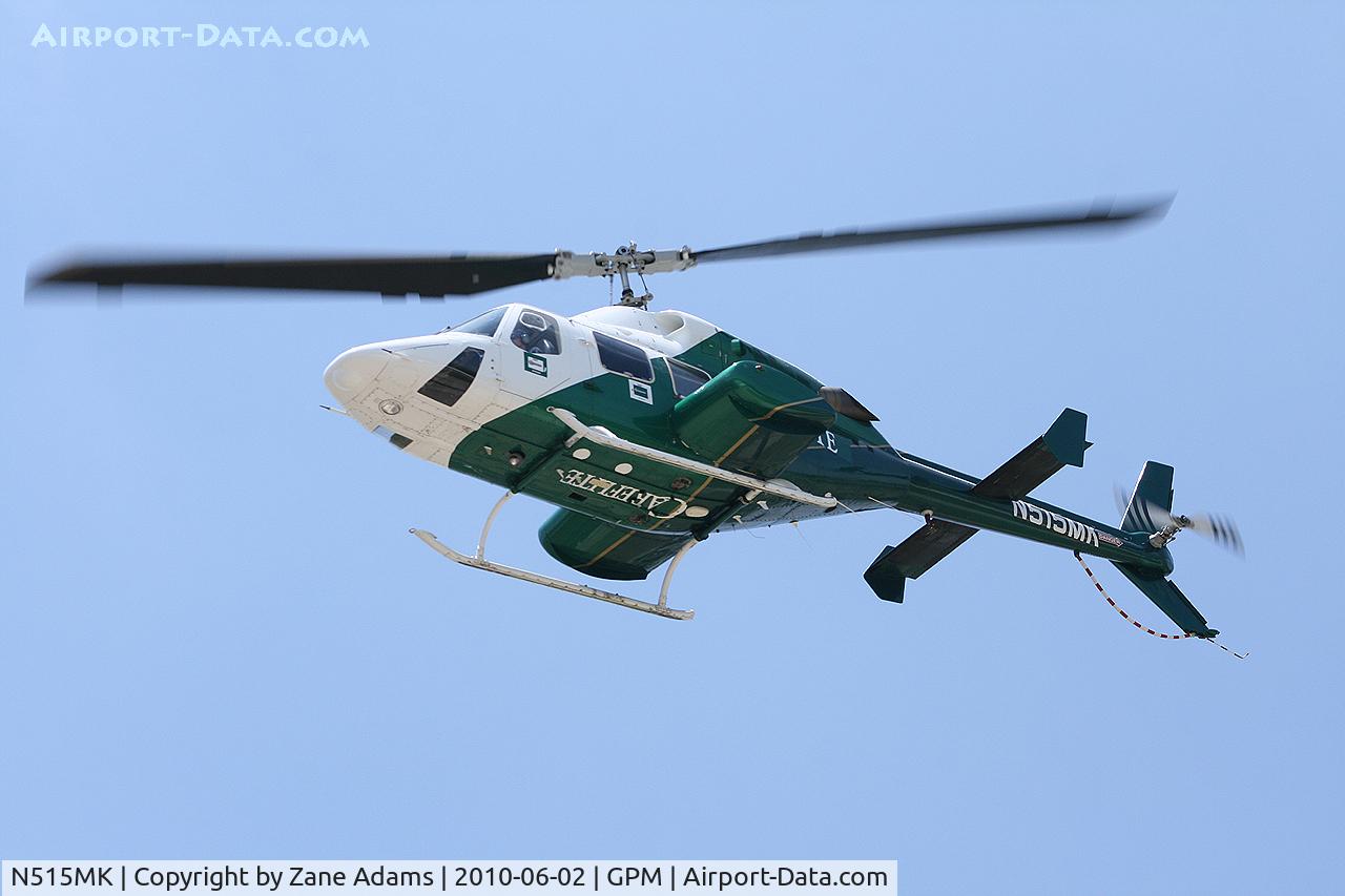 N515MK, 1984 Bell 222U C/N 47515, This aircraft crashed and was destroyed a few minutes after this photograph was taken. Prayers go out for the Pilot and Mechanic on board. http://www.faa.gov/data_research/accident_incident/preliminary_data/media/J_0603_N.txt