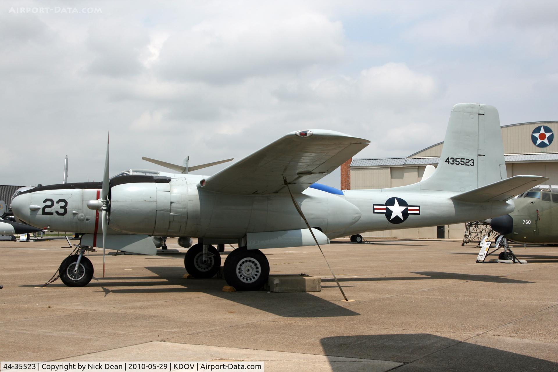 44-35523, 1944 Douglas A-26C Invader C/N 28802, KDOV (The profile created for this aircraft incorrectly states the C/N as the USAF s/n the OEM C/N is 28802 and not 44-35523 as stated)