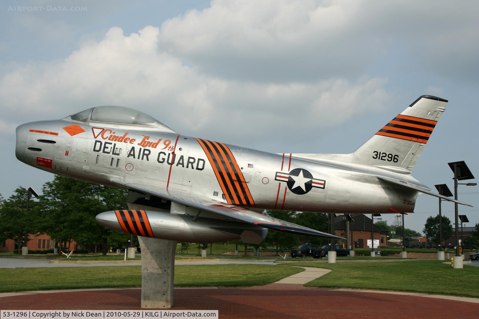 53-1296, 1953 North American F-86H Sabre C/N 203-68, KILG