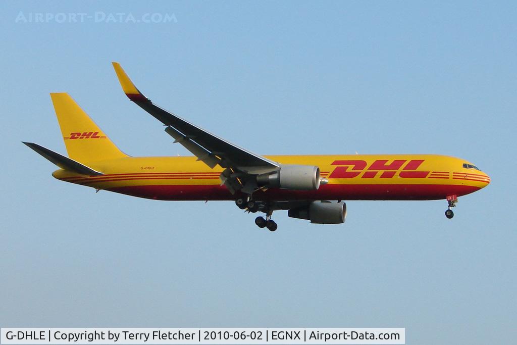 G-DHLE, 2009 Boeing 767-3JHF C/N 37805, DHL B767 Freighter at EMA