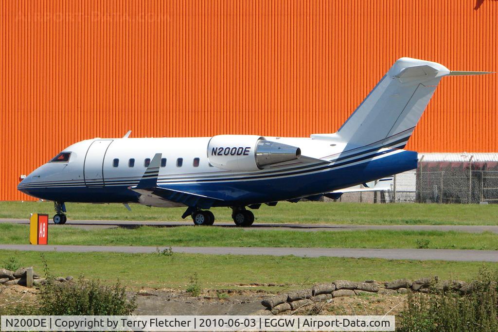 N200DE, 1998 Bombardier Challenger 604 (CL-600-2B16) C/N 5390, 1998 Bombardier CL-600-2B16 at Luton