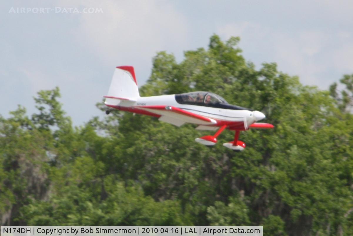 N174DH, 2006 Vans RV-7 C/N 71514, Arriving at Lakeland, Florida during Sun N Fun 2010.
