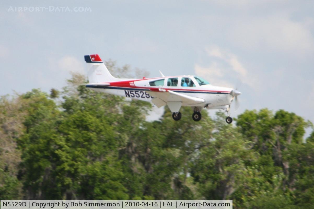 N5529D, 1989 Beech F33A Bonanza C/N CE-1403, Arriving at Lakeland, Florida during Sun N Fun 2010.