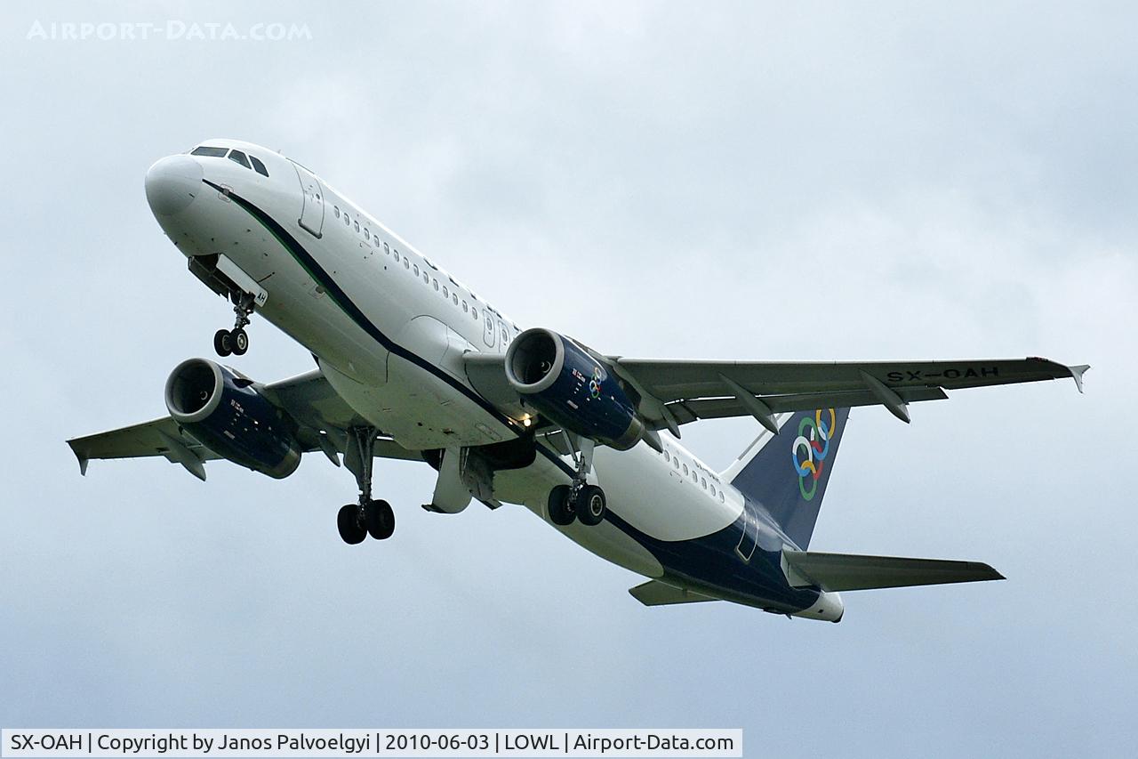 SX-OAH, 2007 Airbus A320-232 C/N 3316, Olympic Airbus A320-232 take off to LGRP/RHO