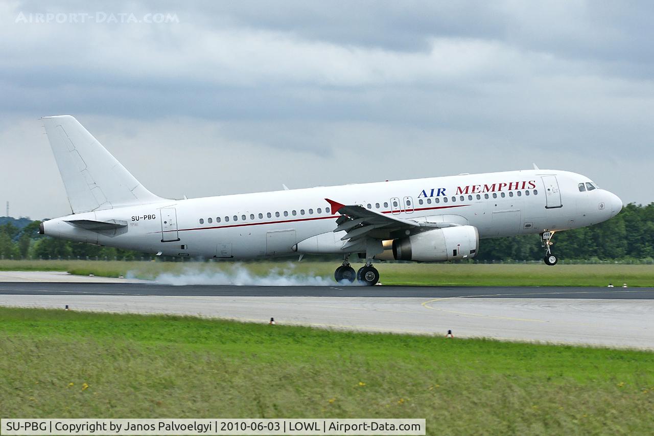 SU-PBG, 2000 Airbus A320-233 C/N 1353, Air Memphis Airbus A320-233 to touch down in LOWL/LNZ