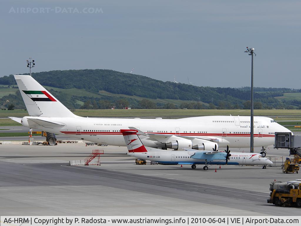 A6-HRM, 1998 Boeing 747-422 C/N 26903, Very special visitor at VIE