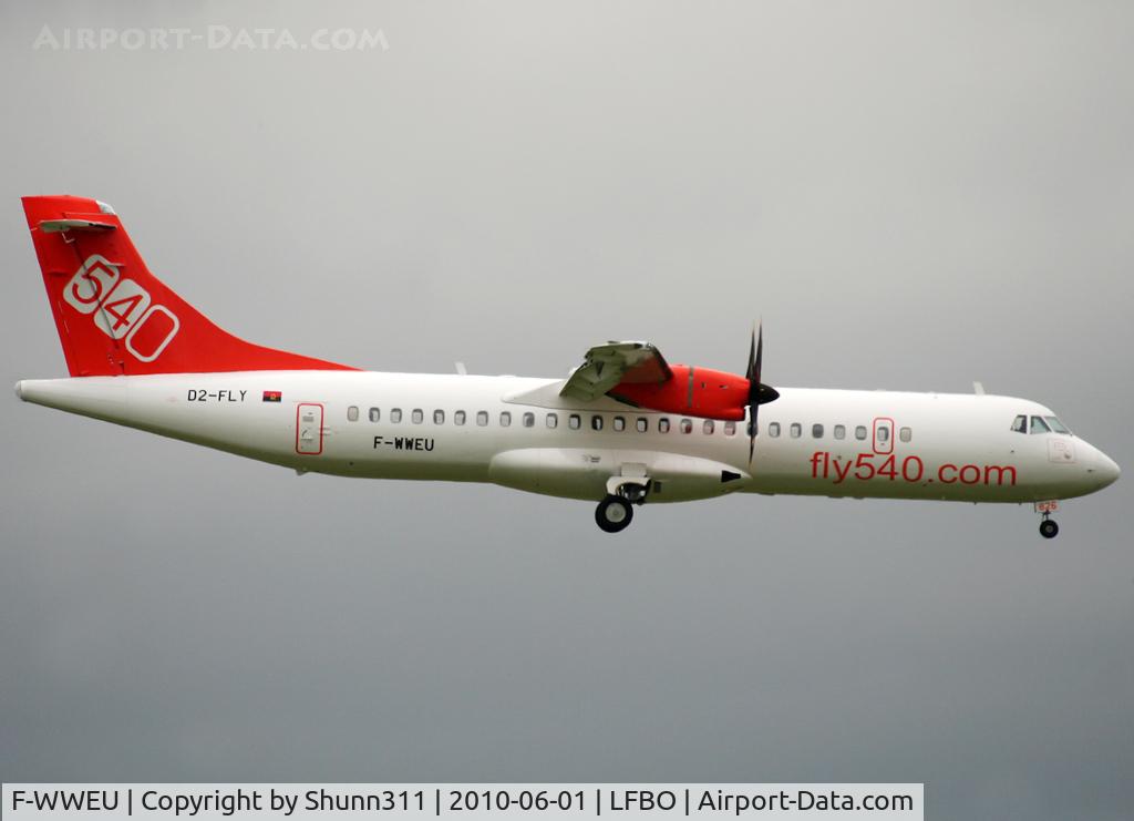 F-WWEU, 2010 ATR 72-212A C/N 826, C/n 826 - Dual registration with D2-FLY