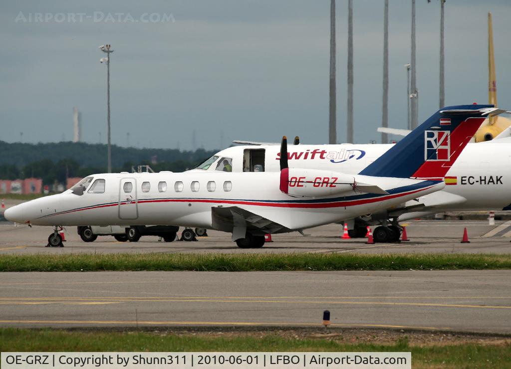 OE-GRZ, 2008 Cessna 525B CitationJet CJ3 C/N 525B-0219, Parked at the General Aviation area...