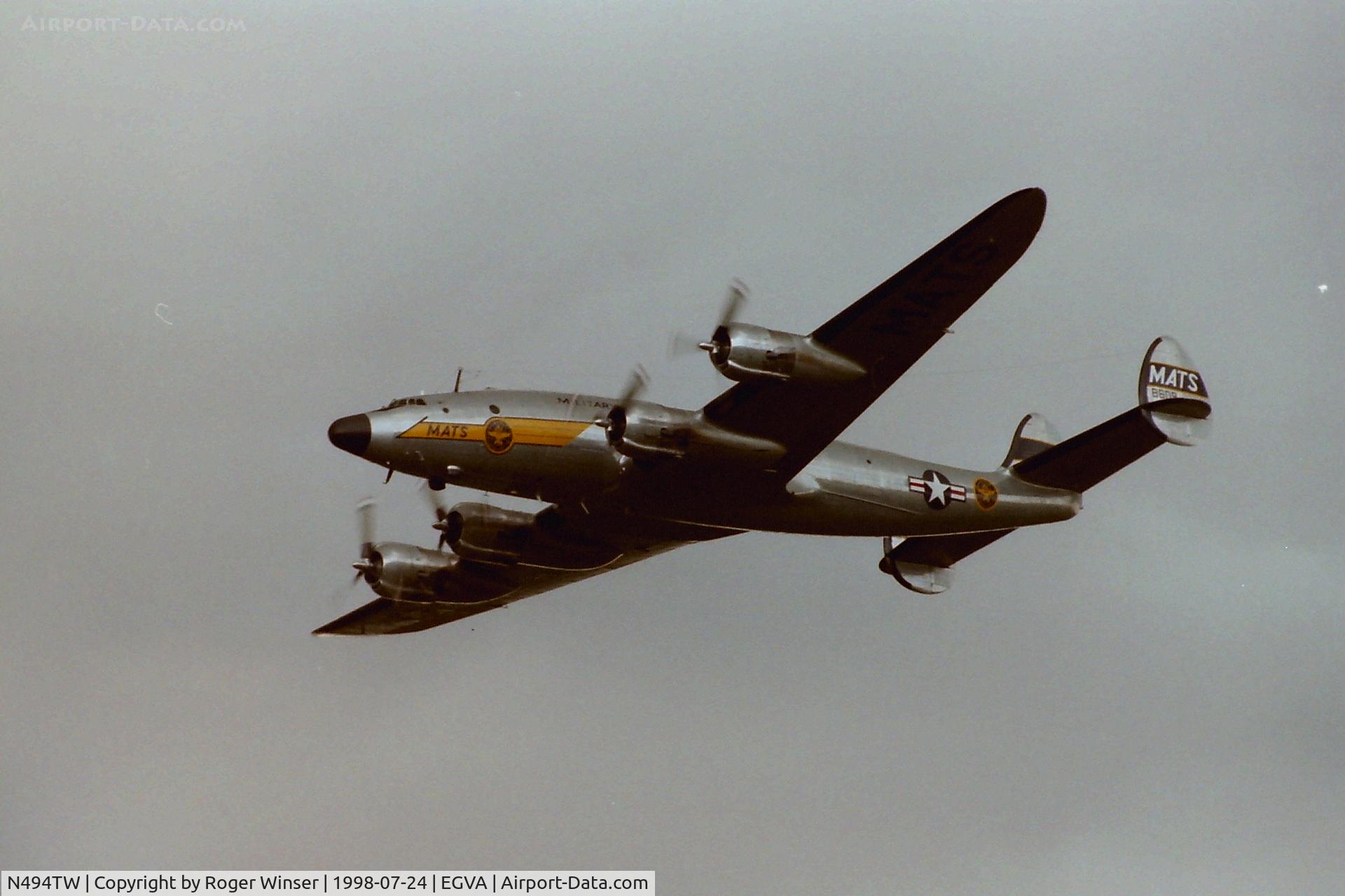 N494TW, 1948 Lockheed L-749A-79 Constellation C/N 2601, Marked 8609 at RIAT 1998 held at RAF Fairford.