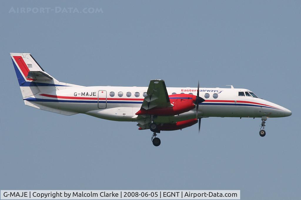 G-MAJE, 1992 British Aerospace Jetstream 41 C/N 41007, British Aerospace Jetstream 41 on finals to 07 at Newcastle Airport in 2008.