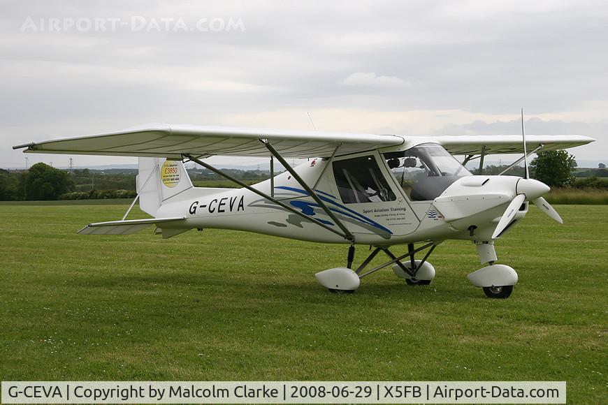 G-CEVA, 2007 Comco Ikarus C42 FB80 C/N 0709-6915, Ikarus C42 FB80 at Fishburn Airfield in 2008.