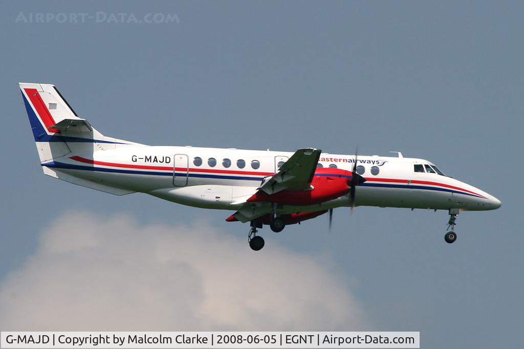 G-MAJD, 1992 British Aerospace Jetstream 41 C/N 41006, British Aerospace Jetstream 41 on finals to 07 at Newcastle Airport in 2008.