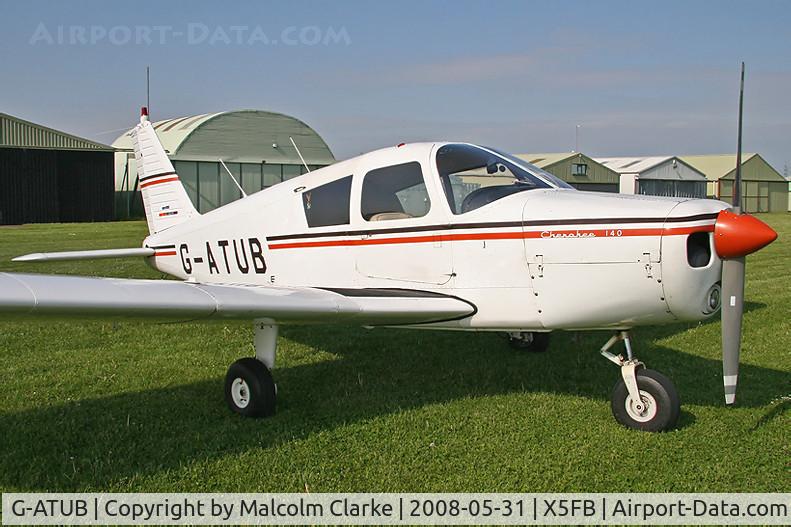 G-ATUB, 1966 Piper PA-28-140 Cherokee C/N 28-21971, Piper PA-28-140 Cherokee at Fishburn Airfield, UK in 2008.