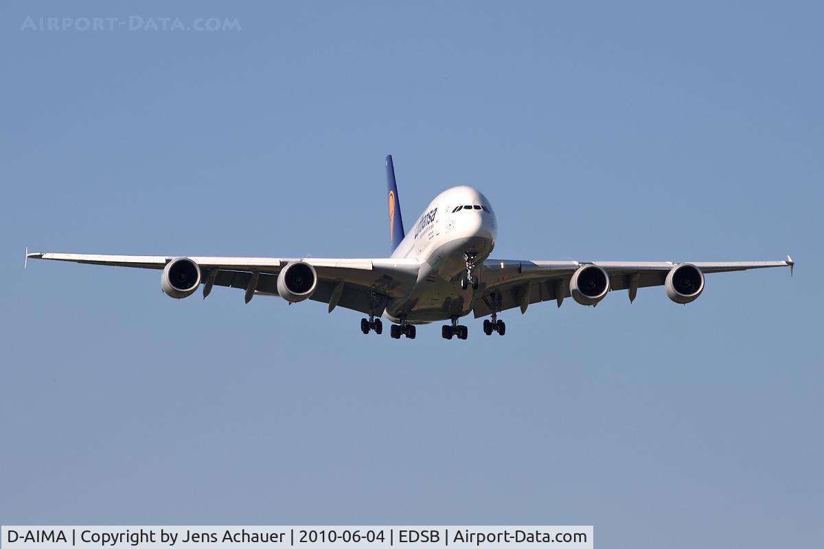 D-AIMA, 2010 Airbus A380-841 C/N 038, Training Day at FKB