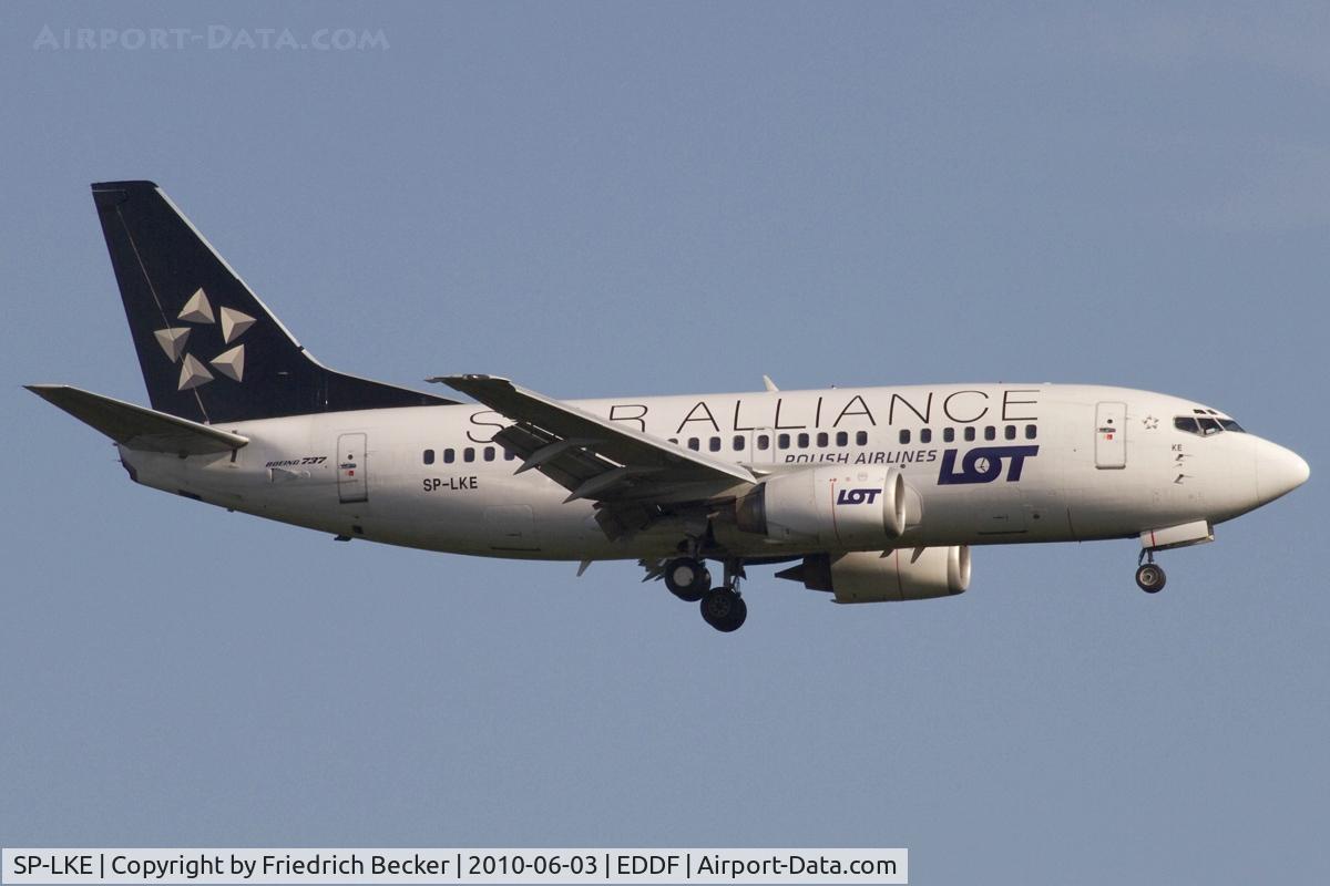 SP-LKE, 1993 Boeing 737-55D C/N 27130, short final RW25R