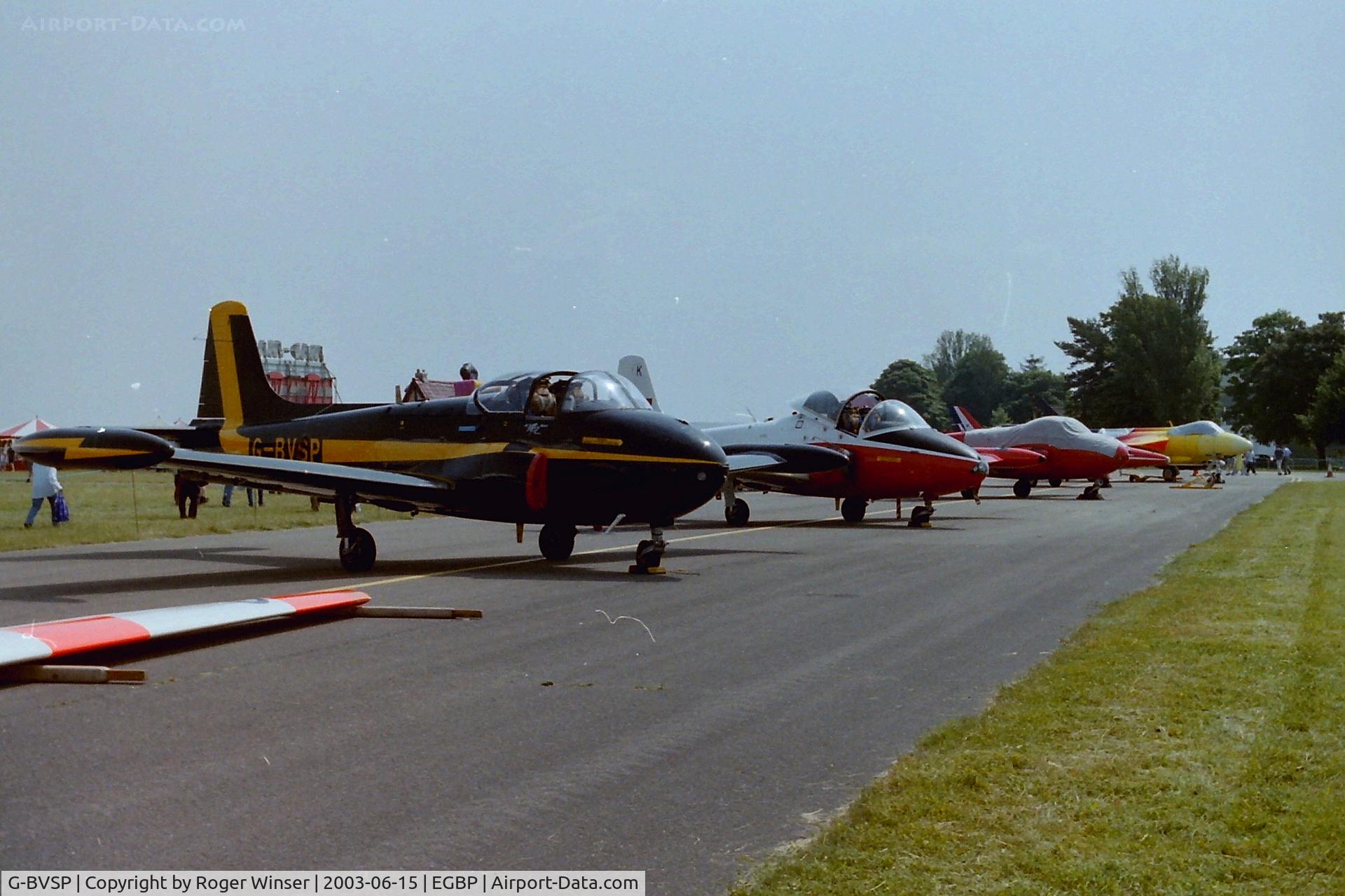G-BVSP, 1959 Hunting P-84 Jet Provost T.3A C/N PAC/W/6327, With other classic jet aircraft at the Classic Jets Airshow, Kemble
