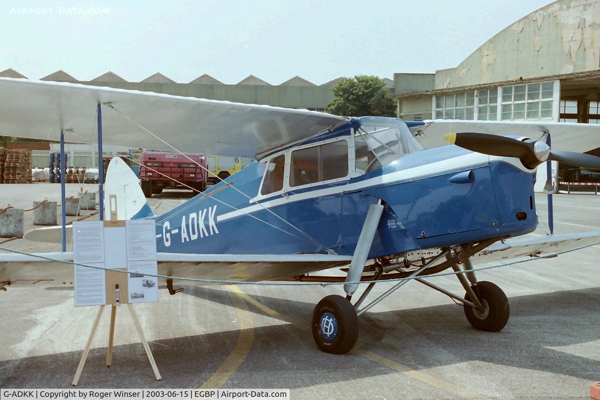 G-ADKK, 1935 De Havilland DH.87B Hornet Moth C/N 8033, At the Classic Jets Airshow, Kemble