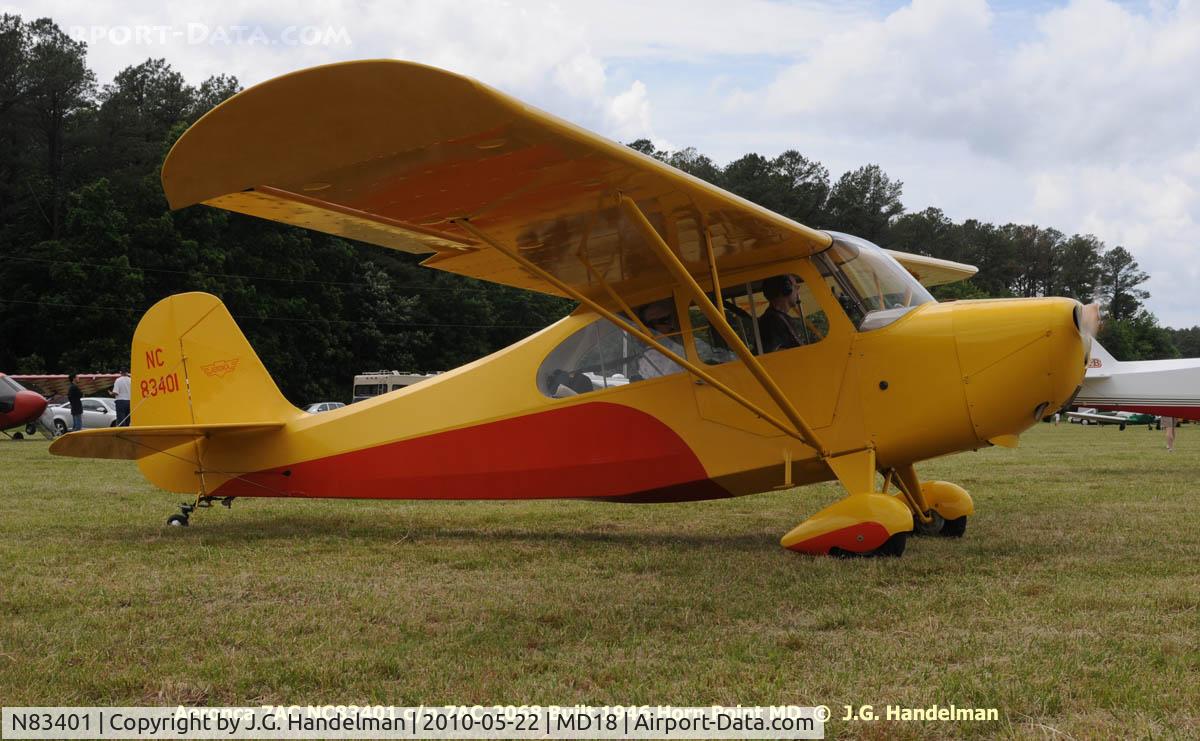 N83401, 1946 Aeronca 7AC Champion C/N 7AC-2068, at Horn Point