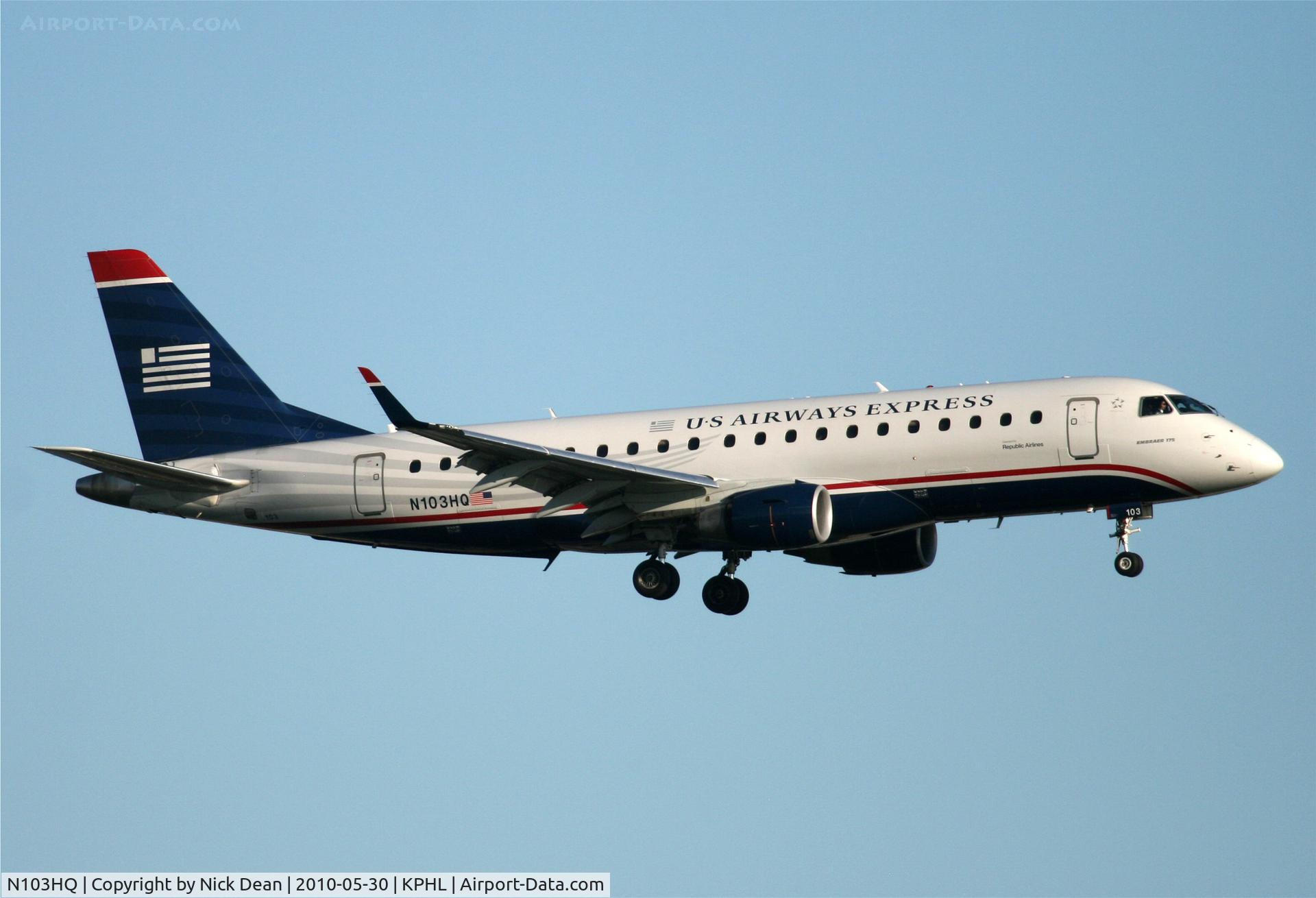 N103HQ, 2007 Embraer 175LR (ERJ-170-200LR) C/N 17000159, KPHL