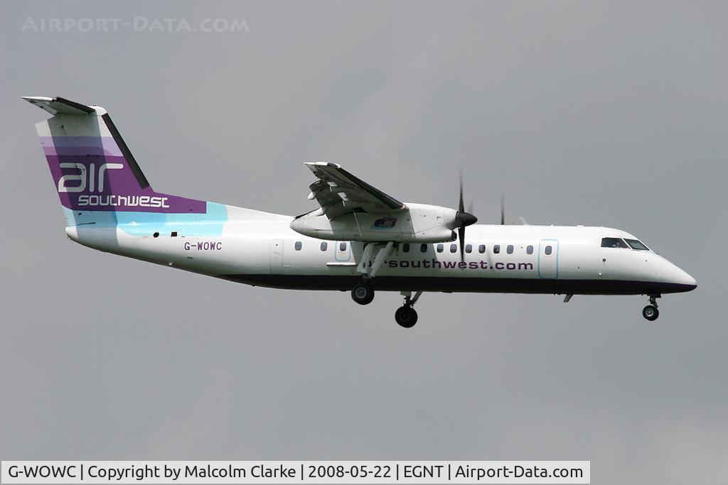 G-WOWC, 1991 De Havilland Canada DHC-8-311 Dash 8 C/N 311, De Havilland Canada DHC-8-311 Dash 8 on short final to 07 at Newcastle Airport in 2008.