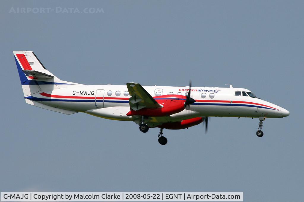 G-MAJG, 1993 British Aerospace Jetstream 41 C/N 41009, British Aerospace Jetstream 41 on short final to 07 at Newcastle Airport in 2008.