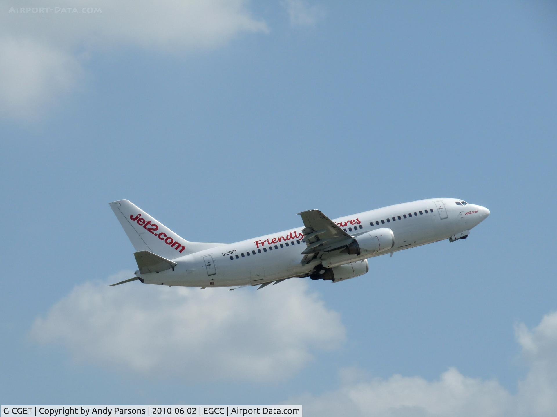 G-CGET, 1995 Boeing 737-33A C/N 27455, Departing Manchester