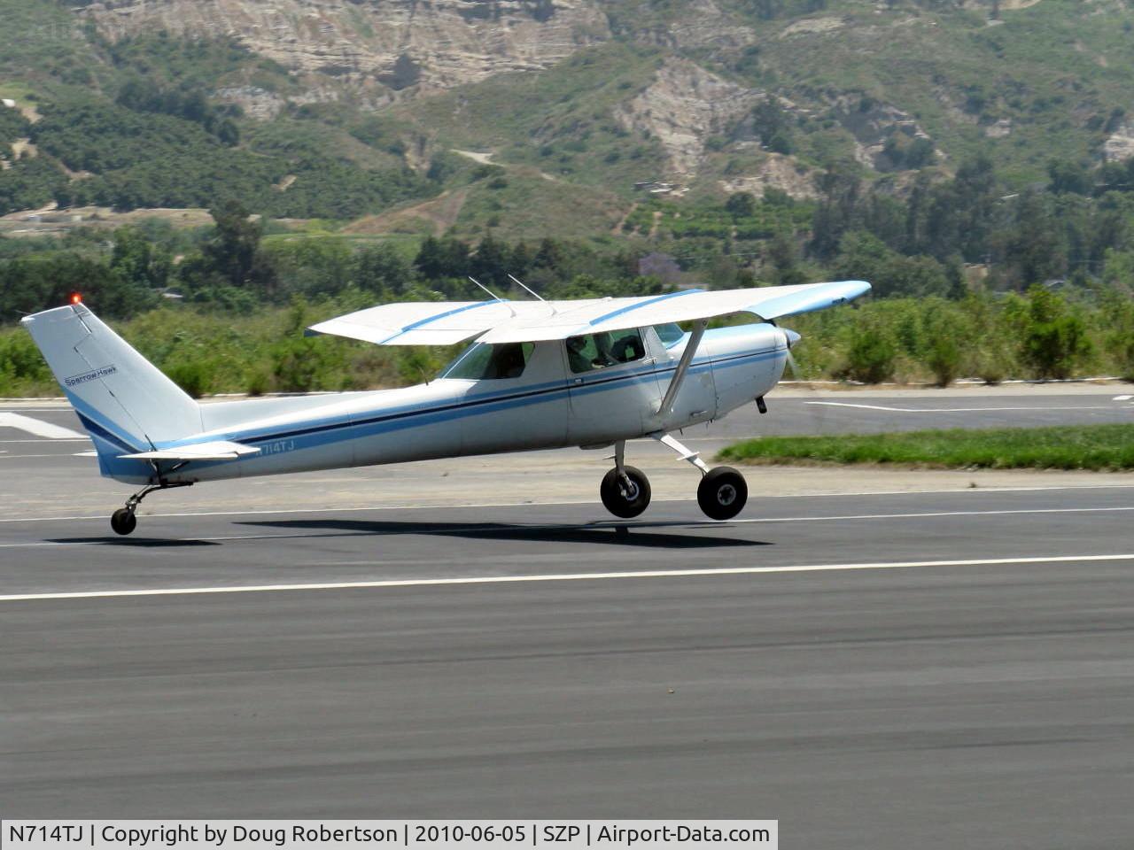 N714TJ, 1977 Cessna 152 C/N 15279417, 1977 Cessna 152 taildragger conversion, Lycoming O-235-L2C 110 Hp, high compression engine for 100LL, 28 V. electrical system, First year of production, takeoff Rwy 22