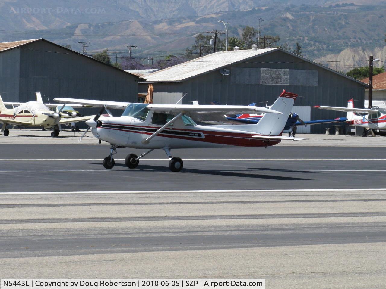 N5443L, 1980 Cessna 152 C/N 15284315, 1980 Cessna 152 II, Lycoming O-235 110 Hp, landing roll Rwy 22