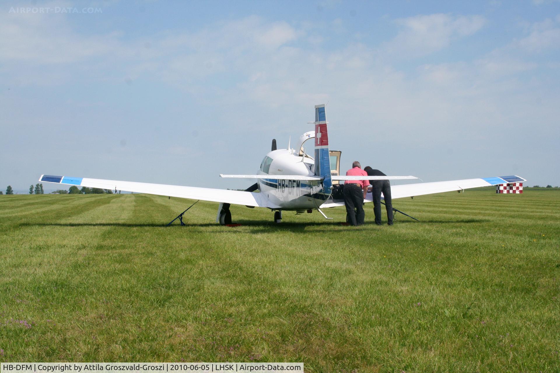 HB-DFM, 1979 Mooney M20J 201 C/N 24-0775, Siófok-Kiliti Airport, Hungary.