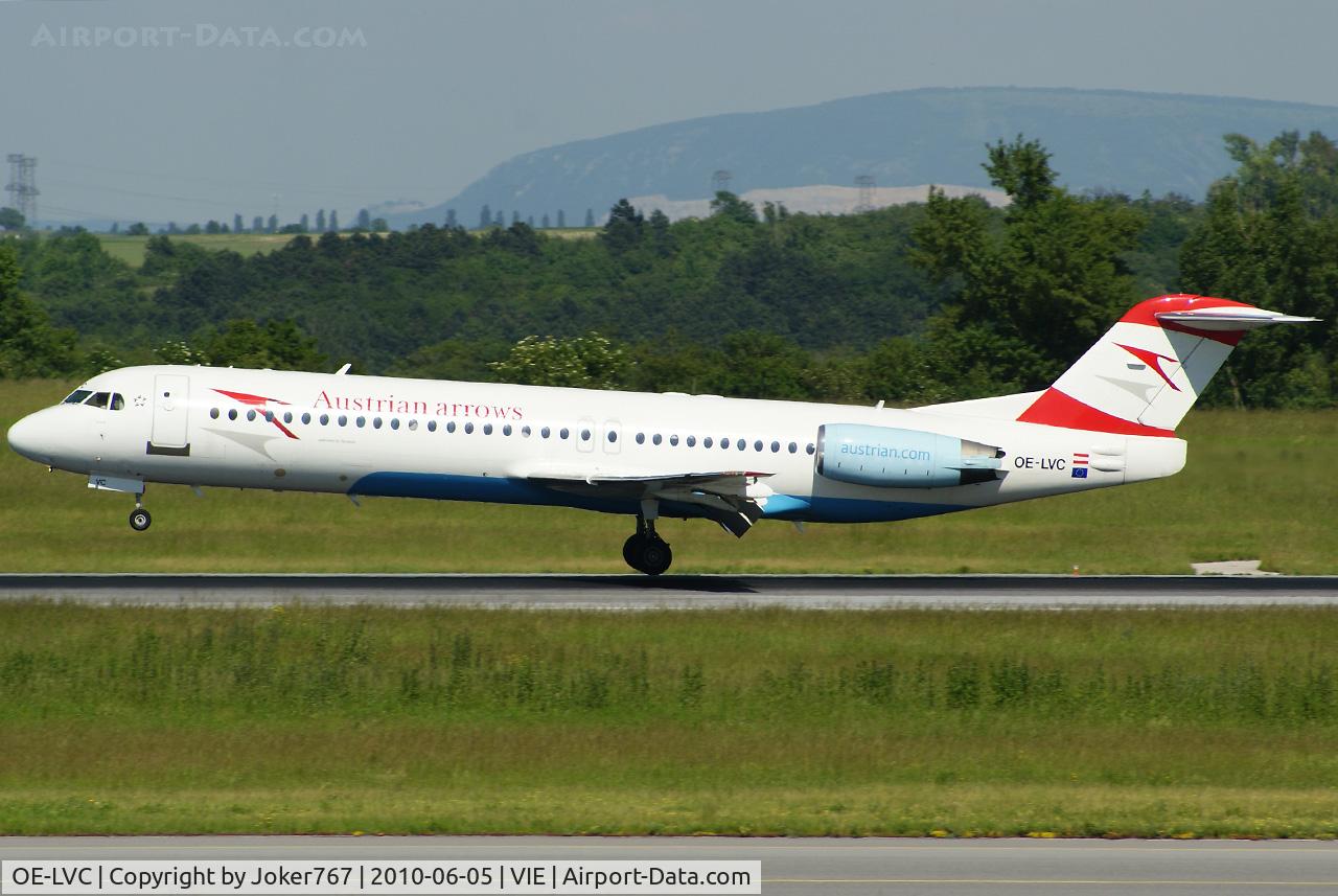 OE-LVC, 1993 Fokker 100 (F-28-0100) C/N 11446, Austrian arrows Fokker F-100