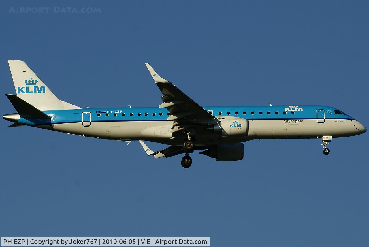 PH-EZP, 2010 Embraer 190LR (ERJ-190-100LR) C/N 19000347, KLM Cityhopper Embraer ERJ-190-100STD