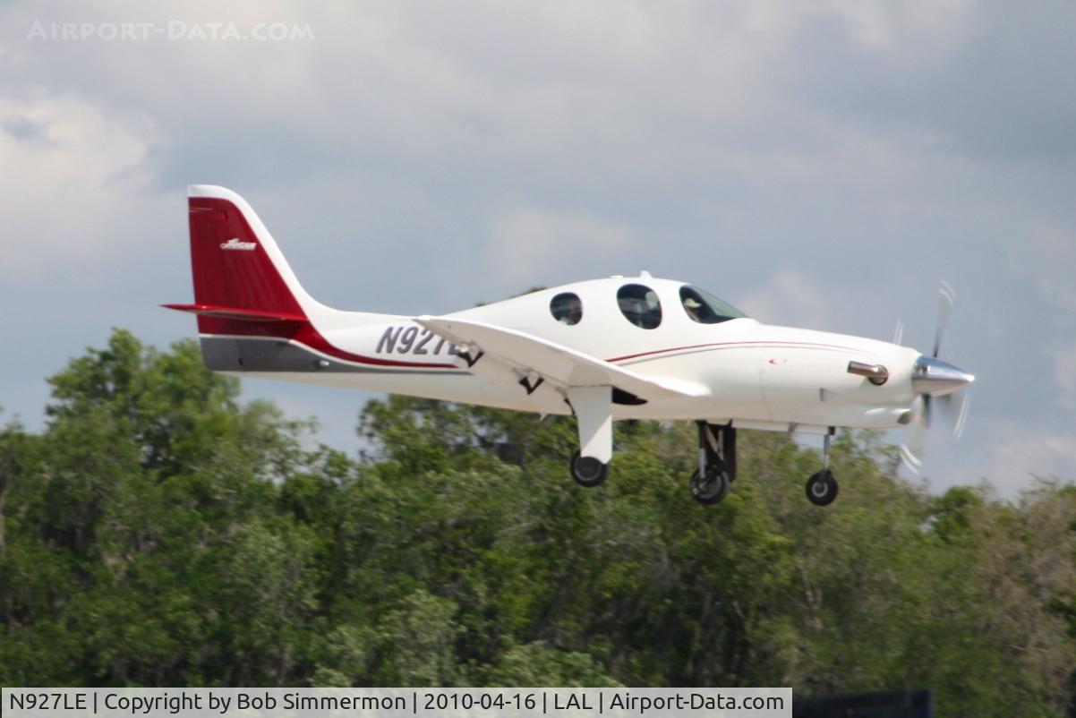 N927LE, 2008 Lancair Evolution C/N EVO-001, Arriving at Lakeland, Florida during Sun N Fun 2010.