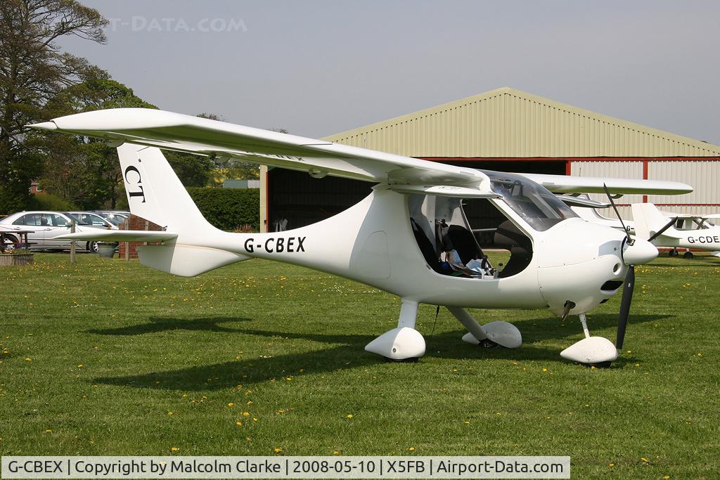 G-CBEX, 2001 Flight Design CT2K C/N 01.08.01.23, Flight Design CT2K at Fishburn Airfield, UK in 2008.