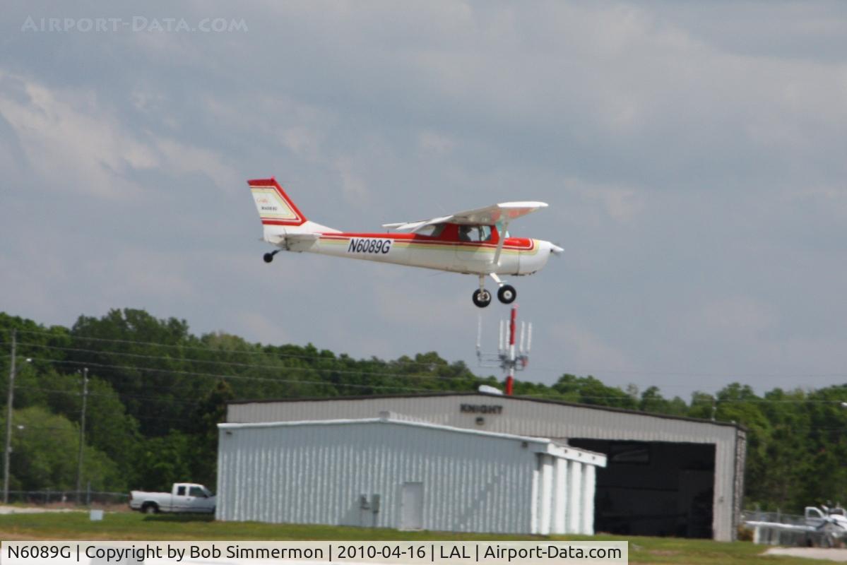 N6089G, 1969 Cessna 150K C/N 15071589, Arriving at Lakeland, Florida during Sun N Fun 2010.