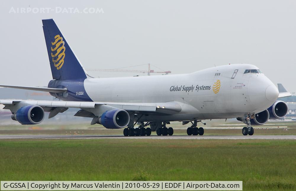 G-GSSA, 1999 Boeing 747-47UF C/N 29256, Runway West, Frankfurt Main.