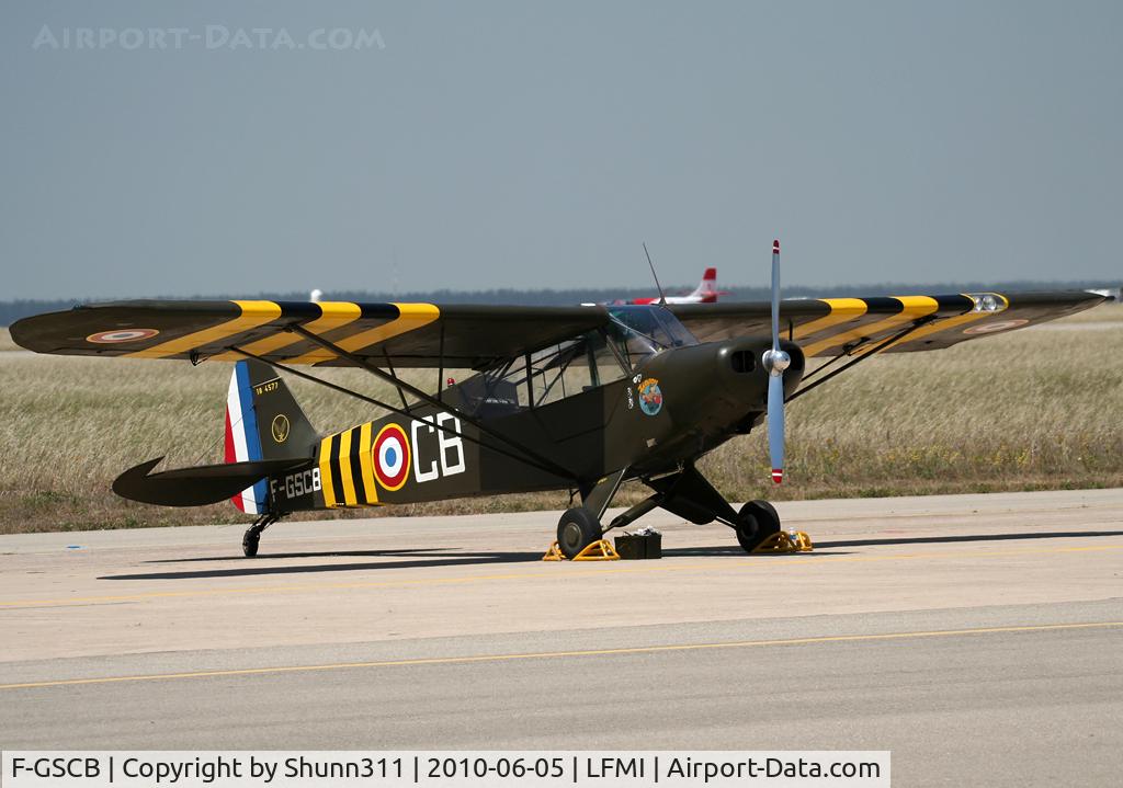 F-GSCB, Piper L-21B Super Cub C/N 18-4577, Participant of the LFMI Airshow 2010