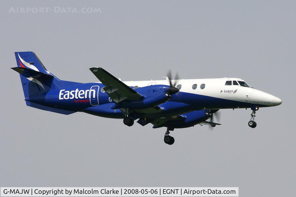 G-MAJW, 1993 British Aerospace Jetstream 41 C/N 41015, British Aerospace Jetstream 41 on approach to 07 at Newcastle Airport in 2008.