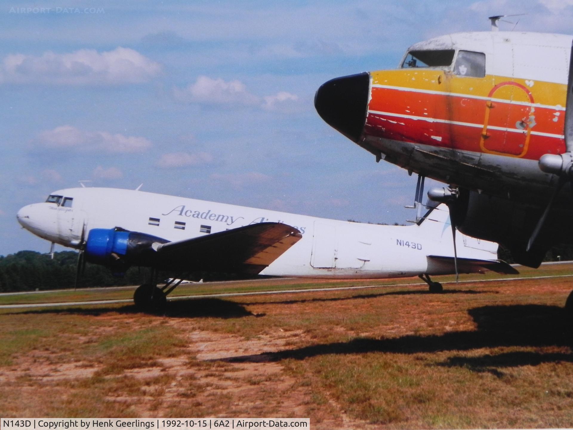 N143D, 1938 Douglas DC-3A-S4C4G C/N 2054, Academy Airlines

Scan from photo taken in Oct  1992