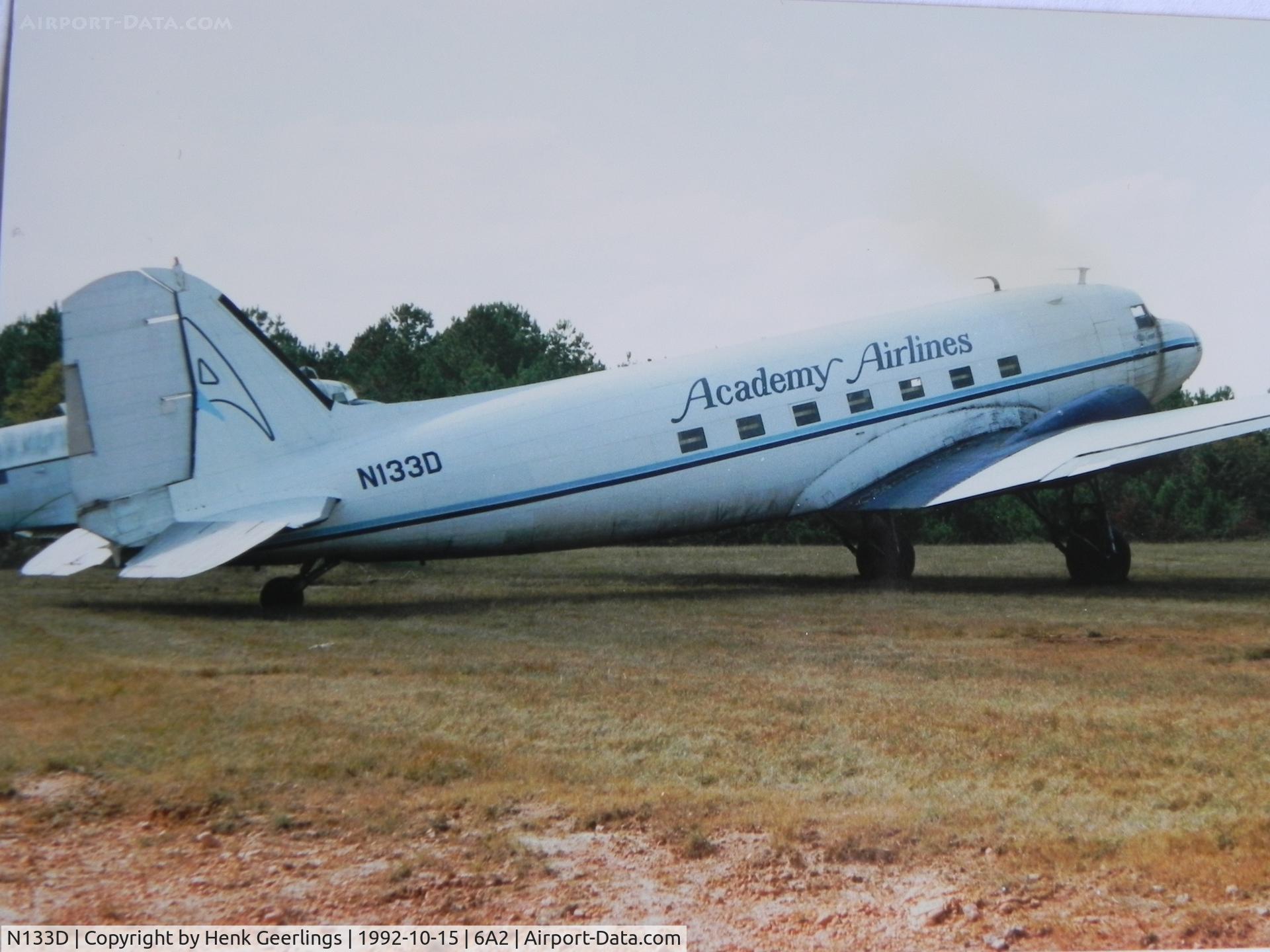 N133D, 1942 Douglas DC3C-S1C3G (C-47A) C/N 19394, Academy Airlines

Scan from photo taken in Oct  1992