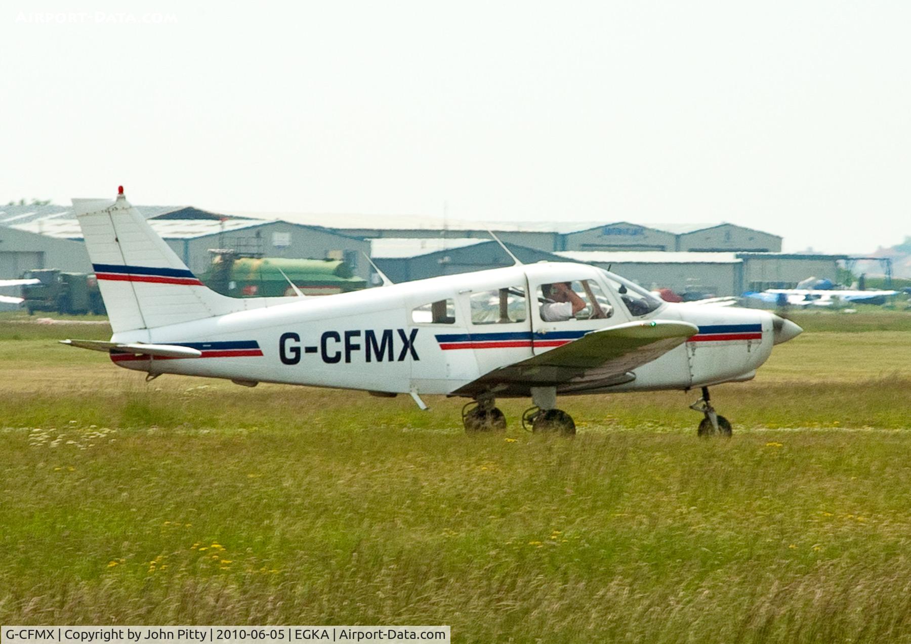 G-CFMX, 1983 Piper PA-28-161 Cherokee Warrior II C/N 28-8316073, Cherokee Warrior II Piper PA28 - Visitor from Stapleford Flying Club.