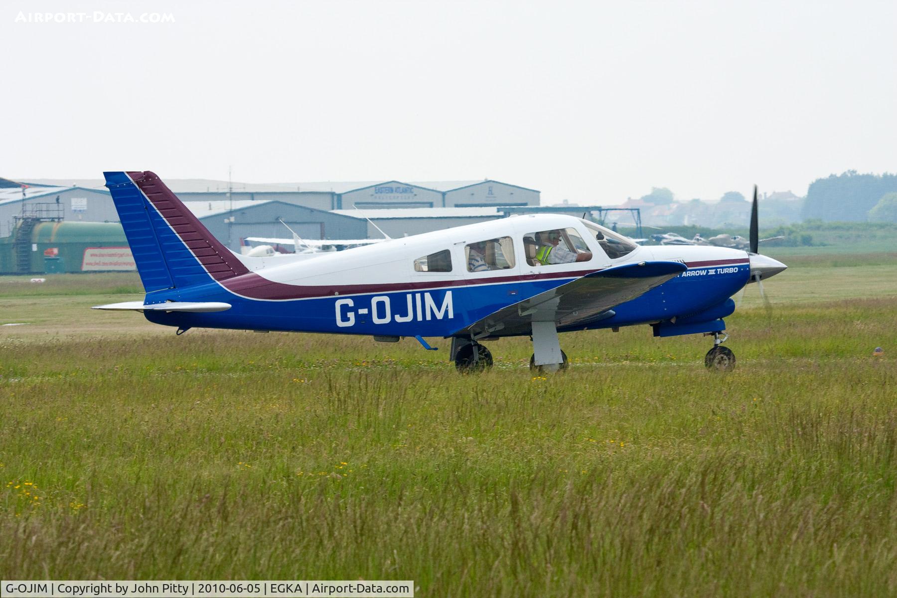 G-OJIM, 1977 Piper PA-28R-201T Cherokee Arrow III C/N 28R-7703200, Shoreham Airport, West Sussex