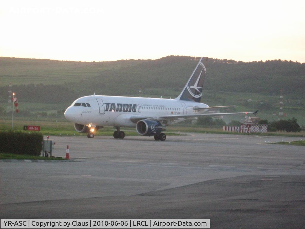 YR-ASC, 2007 Airbus A318-121 C/N 3220, Just landed from FRA